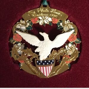 Christmas White House Ornament 1998 American Eagle Xmas Ornaments Holiday Decor